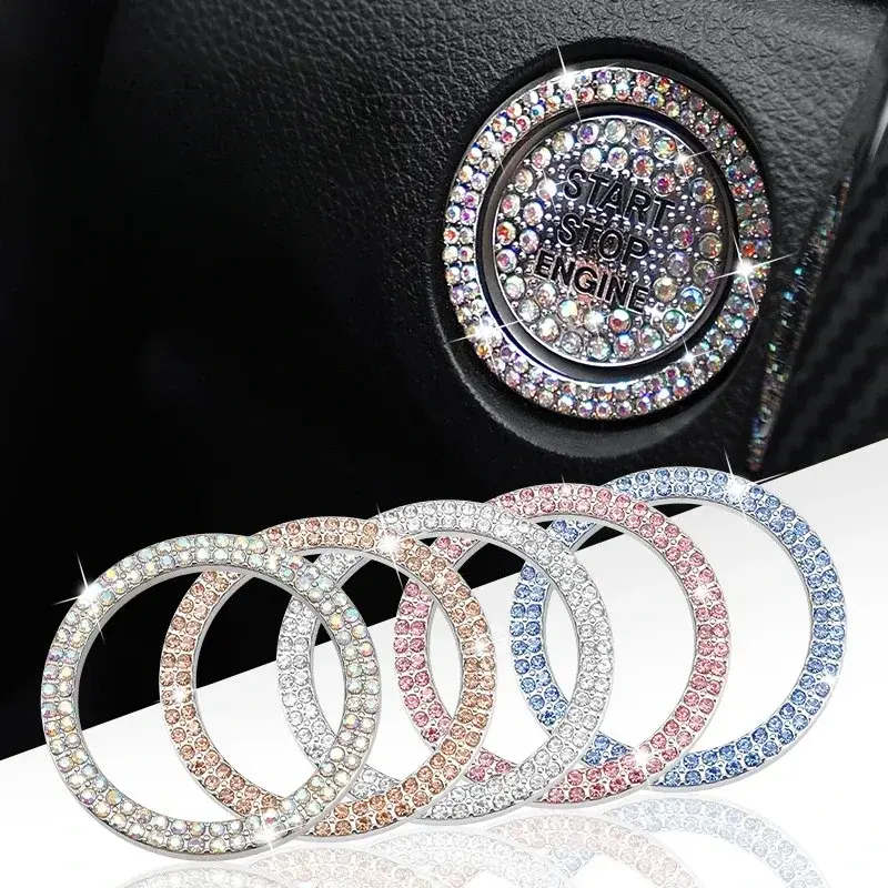 Universal Version Car One-Click Engine Start Stop Switch Button Cover Crystal Protector Ring Hand-set Sticker Decoration Baseus