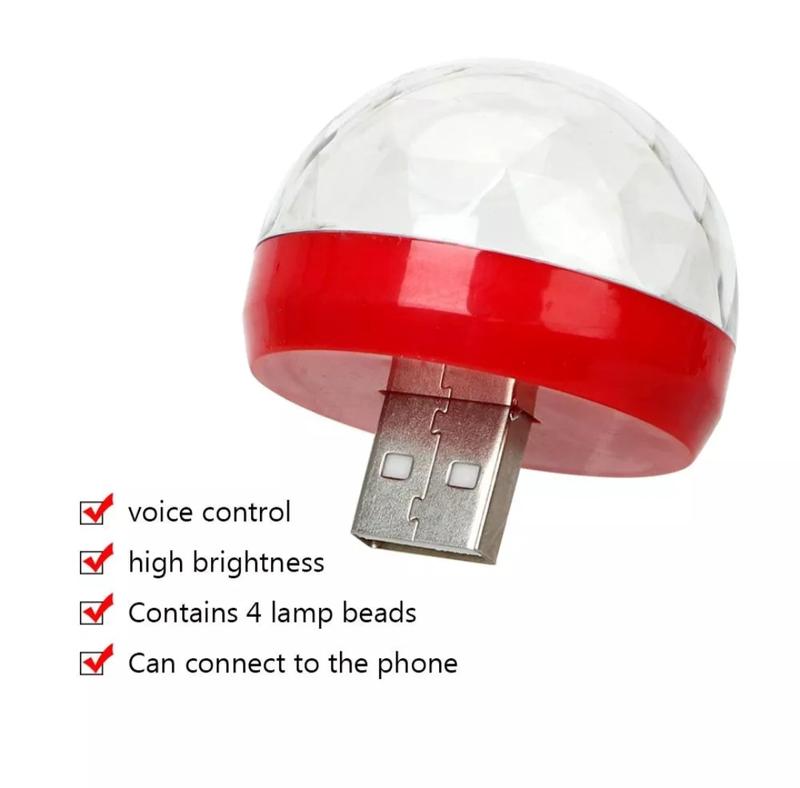 Product Introduction of Lampu LED Disco Colok USB/Lampu RGB Disko Lampu Interior Mobil, Kamar, Lampu Panggung Colok USB 15