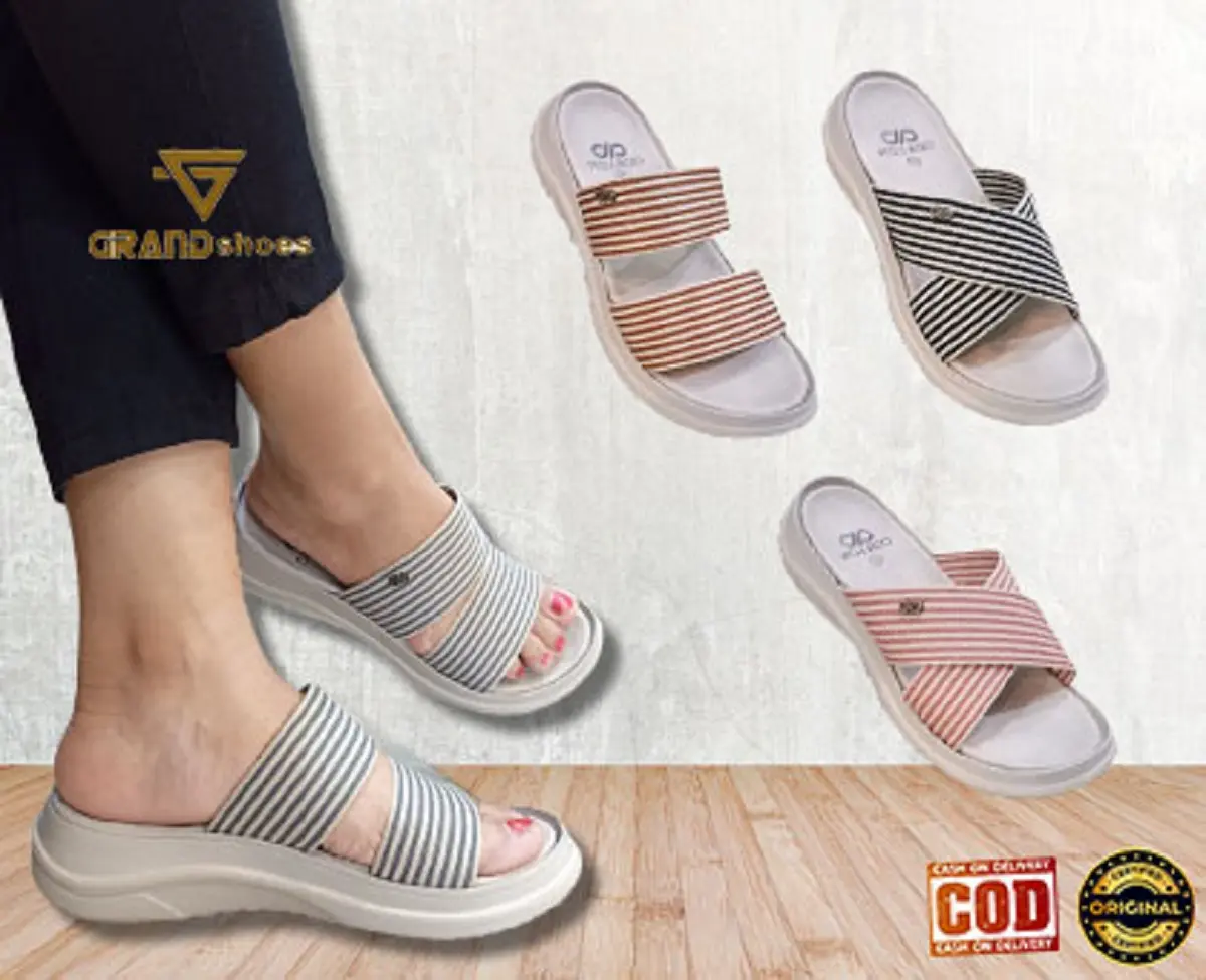 Odillon PP 121 PP 122 Wedges Sandal Sendal Slip Sandal Selop Slop Sandal Santai Casual Kasual Wanita Perempuan