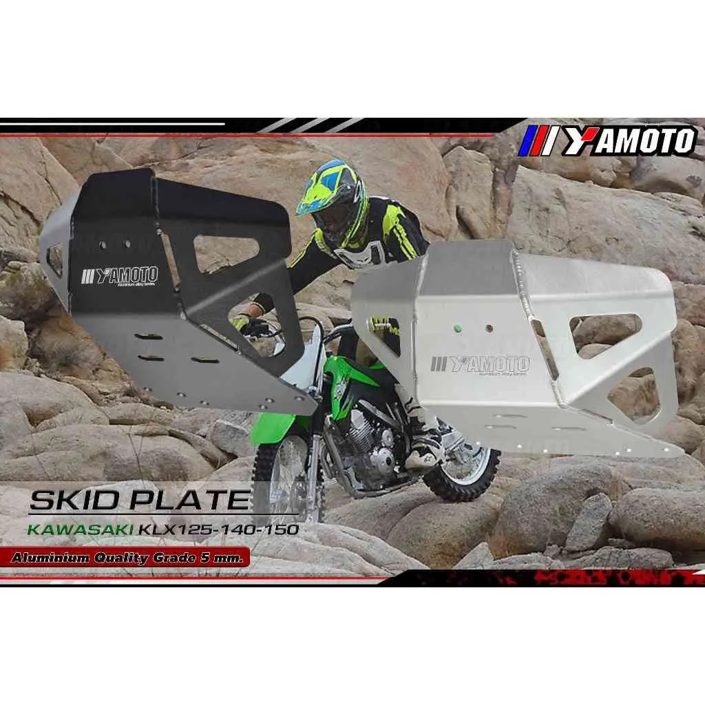 การ์ดแคร้ง YAMOTO DTK-KLX140-150 อลูมิเนียมความหนา 4mm. มอเตอร์ไซค์ ...