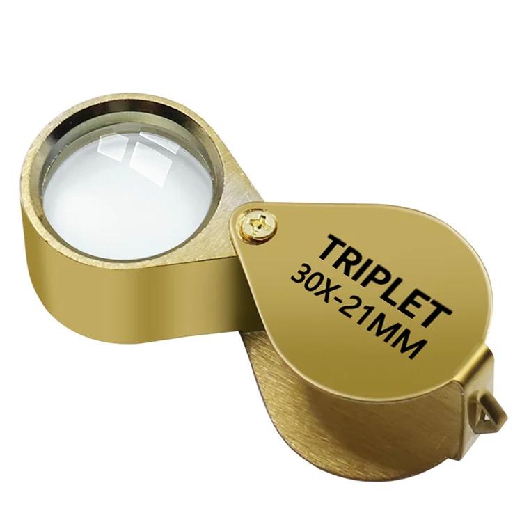 Product Introduction of 30x21mm 30 Times Handheld Metal Jewelry Magnifying Glass  Magnifying Glass for Jewelry Repair 4