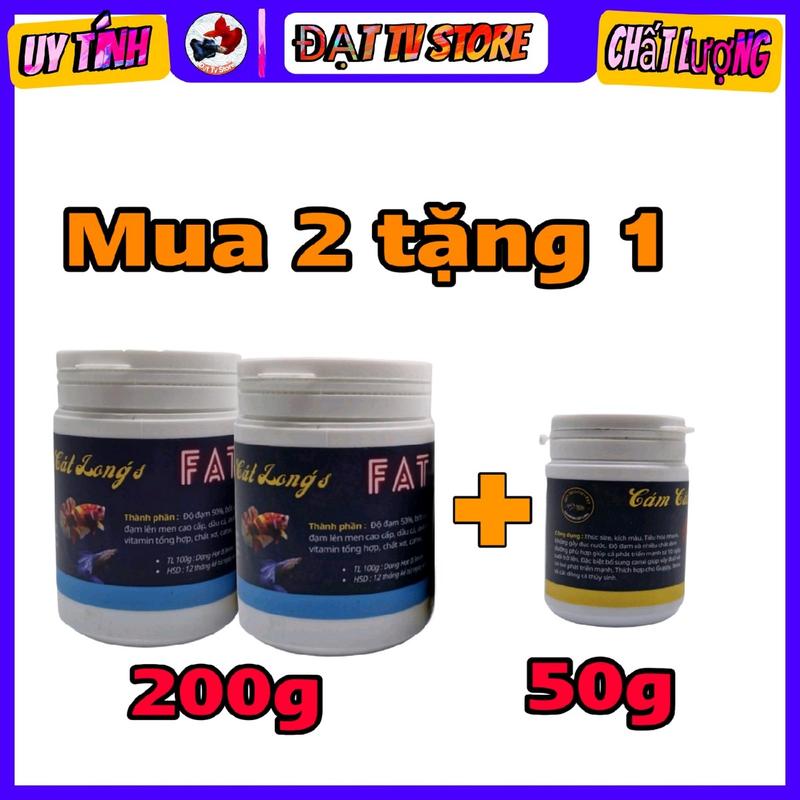 Mua 2 tặng 1. Cám Cát Long Fat dinh dưỡng dành cho cá bảy màu guppy, betta, các loại cá thủy sinh