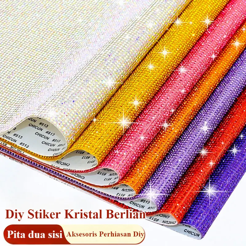 [Tersedia] Stiker kristal glitter 12*20cm, stiker berlian, stiker kristal DIY, dekorasi mobil, hadiah dekorasi mobil, stiker gelas air, stiker dekorasi acara, bahan DIY buatan tangan