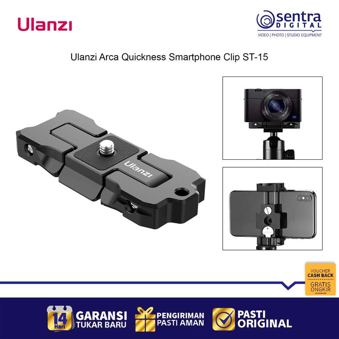 Gambar Ulanzi Arca Quickness Smartphone & Camera Holder Plate Clip ST-15 dari Sentra Digital Kota Surabaya Tokopedia