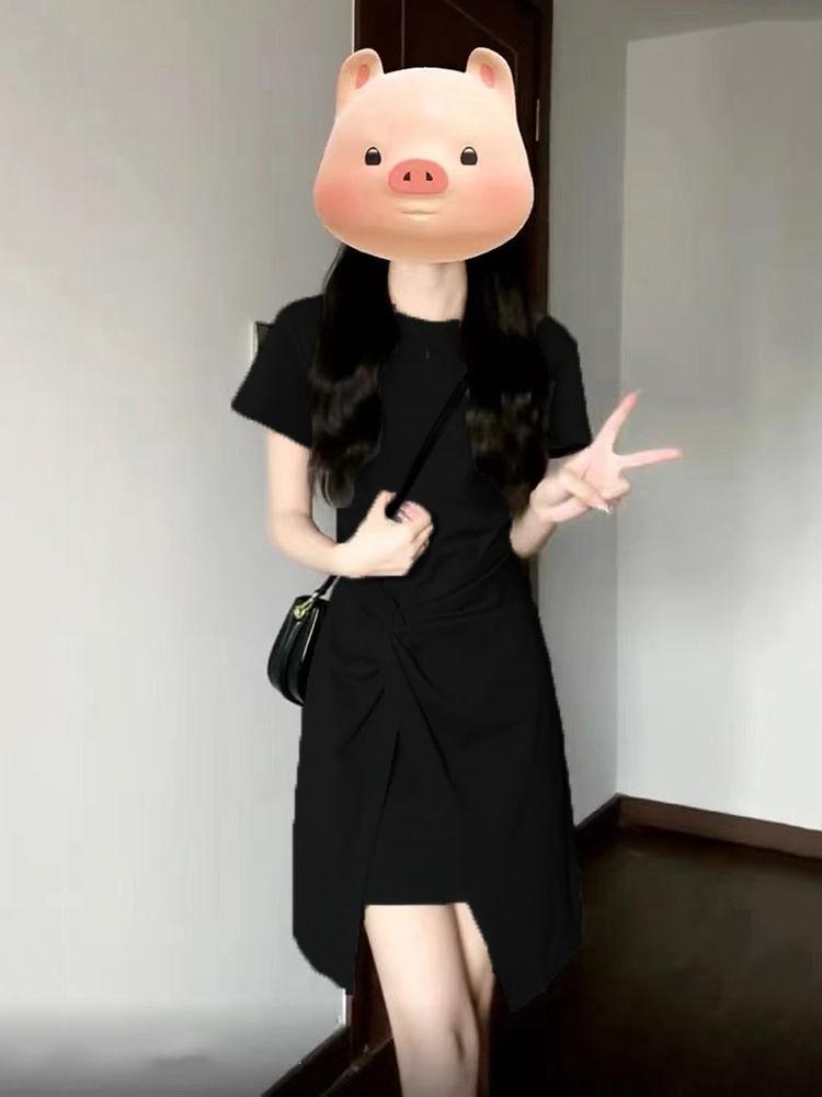 Product Introduction of Váy Corseted, Phong Cách Pháp, Xám Thanh Lịch, ngắn Tay, Cổ Tròn, Thiết Kế Đặc Biệt, Dành Cho Nữ, Mùa Hè 2024 Hàng Mới Về, Tiệc Trà, Váy Women Dress 14