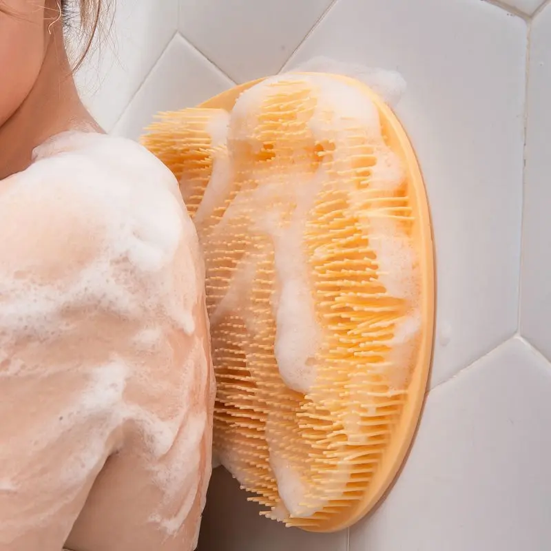 Bàn Chải Chà Chân Cho Người Lười Biếng, Bàn Chải Chà Lưng, Phòng Tắm, Mát Xa, Bồn Tắm, Rửa Chân, Bồn Tắm Silicon, Miếng Chà Chống Trượt 0