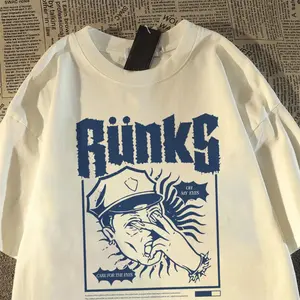 TINY Tshirt Baju Kaos Pria Distro Original 100% Tebal Amerika kecenderungan pencetakan Kaos Pria Keren Kece Katun 100% Cotton