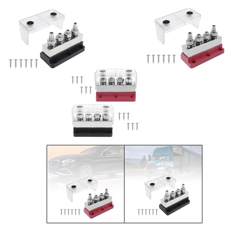Marine RV 600A Battery Ground Buss Bar Space Saving Spare Parts with Cover 2