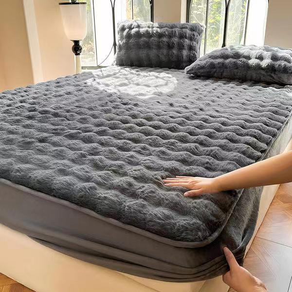 Ga gối nỉ sóng hồ li siêu ViP phiên bản italia set 3 món - Mềm mượt, êm ái