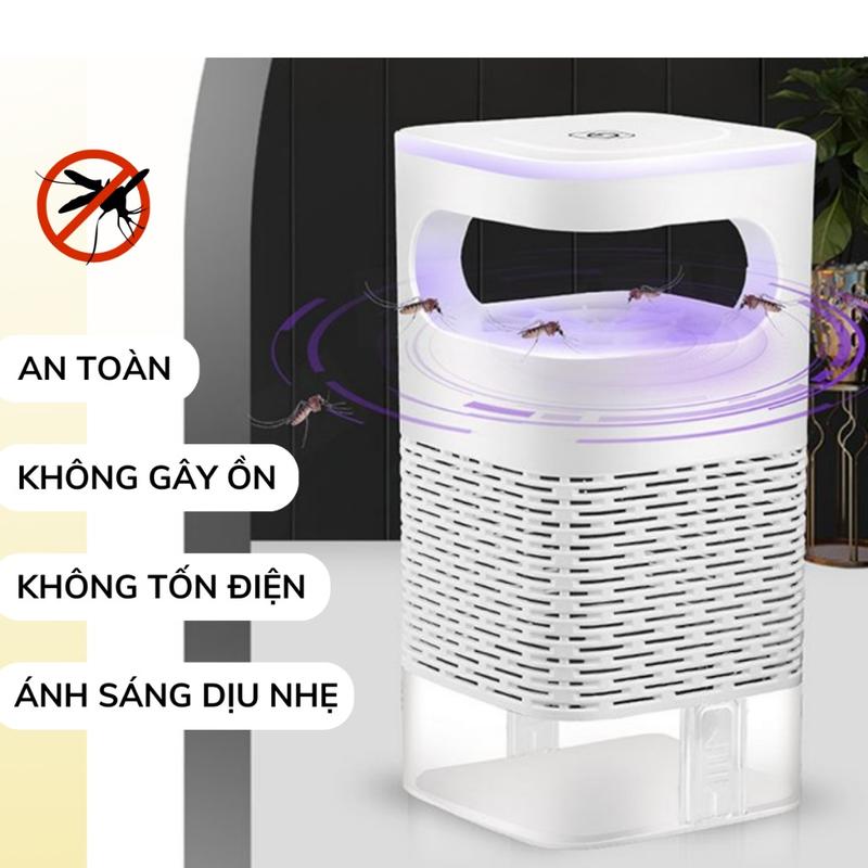(Lỗi 1 Đổi 1) Máy Đuổi Bắt Muỗi Loại 1 có phễu - Không Kèm Củ Sạc, Cắm Cổng USB Thông Minh, Công Nghệ Đèn LED Kiêm Đèn Ngủ