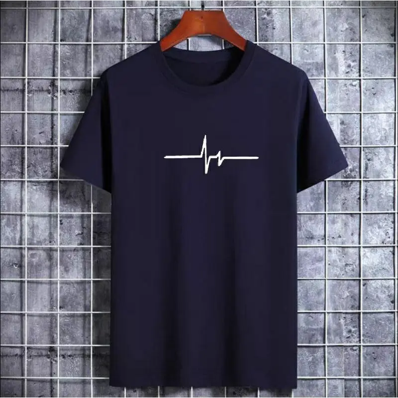 Kaos Distro Pria DETAK JANTUNG Kaos Oblong Pria Cotton Combed Atasan Tshirt Pria Kain Katun Sablon Logo Baju Anime Nyaman 7