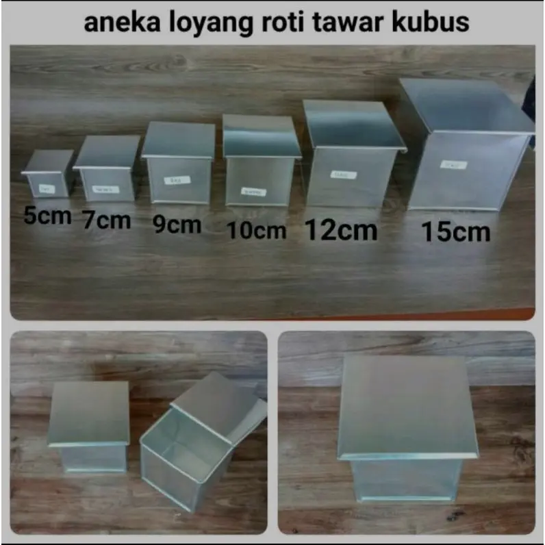 Loyang Roti Kotak/Cube Mini |Cetakan Roti Kotak Cube|Loyang Roti Kubus |Loyang Roti Cube|Cetakan Roti Tawar Kotak/Kubus |Loyang Kue Kubus Murah Perpcs COD Stainless Steel Thick Kitchenware 4