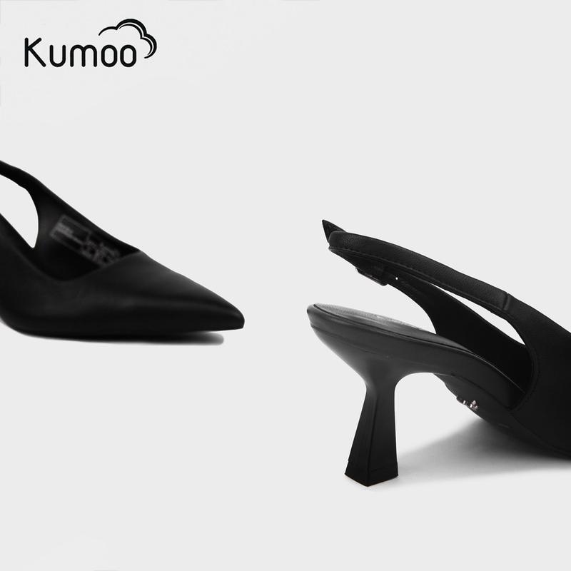Product Introduction of Giày Cao Gót Mũi Nhọn KUMOO JESSI HEEL Giày Slingback GCG-KUMO-022-A Màu Đen Da Thật Vừa Vặn Mềm Mại 12