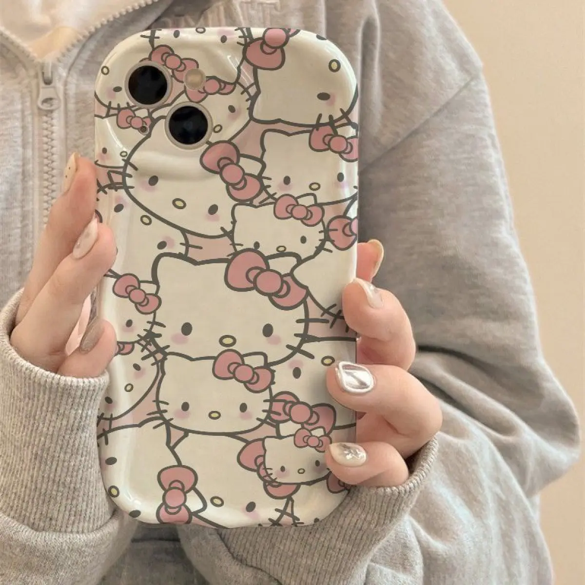Ốp Điện Thoại Hello Kitty, Ốp Điện Thoại Di Động Cao Cấp, Dành Cho iPhone 11 / 16 Và iPhone 12 / 13 / 14 / 15PROMAX, Thiết Kế Cá Tính Chính Hãng Douyin Store, Ốp Bảo Vệ Chống Sốc