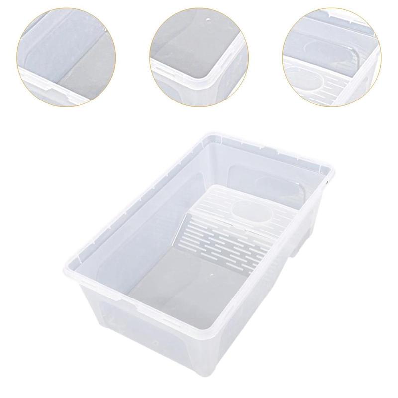 Product Introduction of Turtle Tank Aquarium Pet Terrariums with Platform Reptile Habitat for Breeding Amphibians Climbing Resting Small Reptile 1