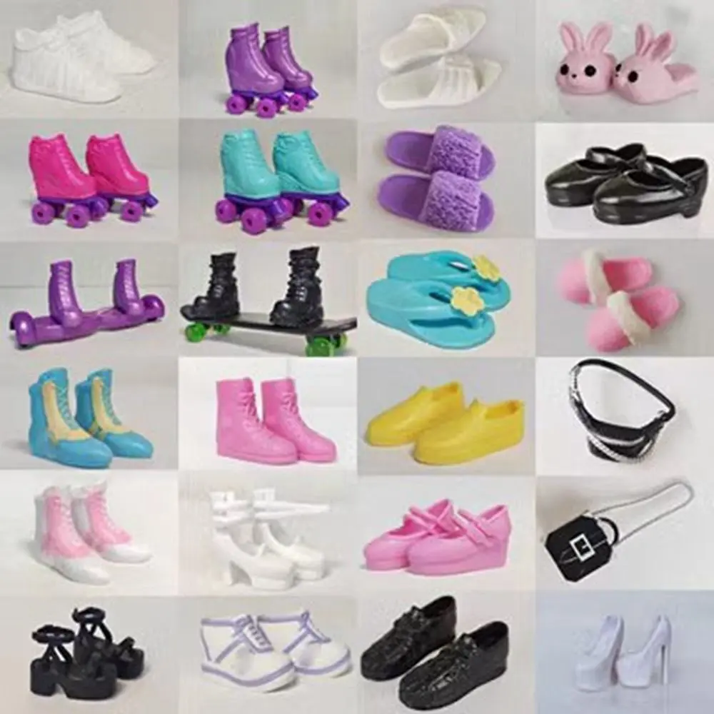 New Quality 1/6 Doll Shoes Original 30cm Doll Bags Glasses 10 Styles Figure Doll Sandals Doll Accessories