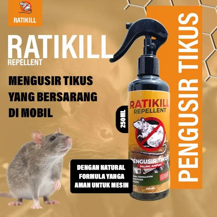 Ratikill Pengusir Tikus Untuk Rumah, Gedung & Mobil Ramah Lingkungan Aman Untuk Hewan Peliharaan Tanpa Bahan Berbahaya 1
