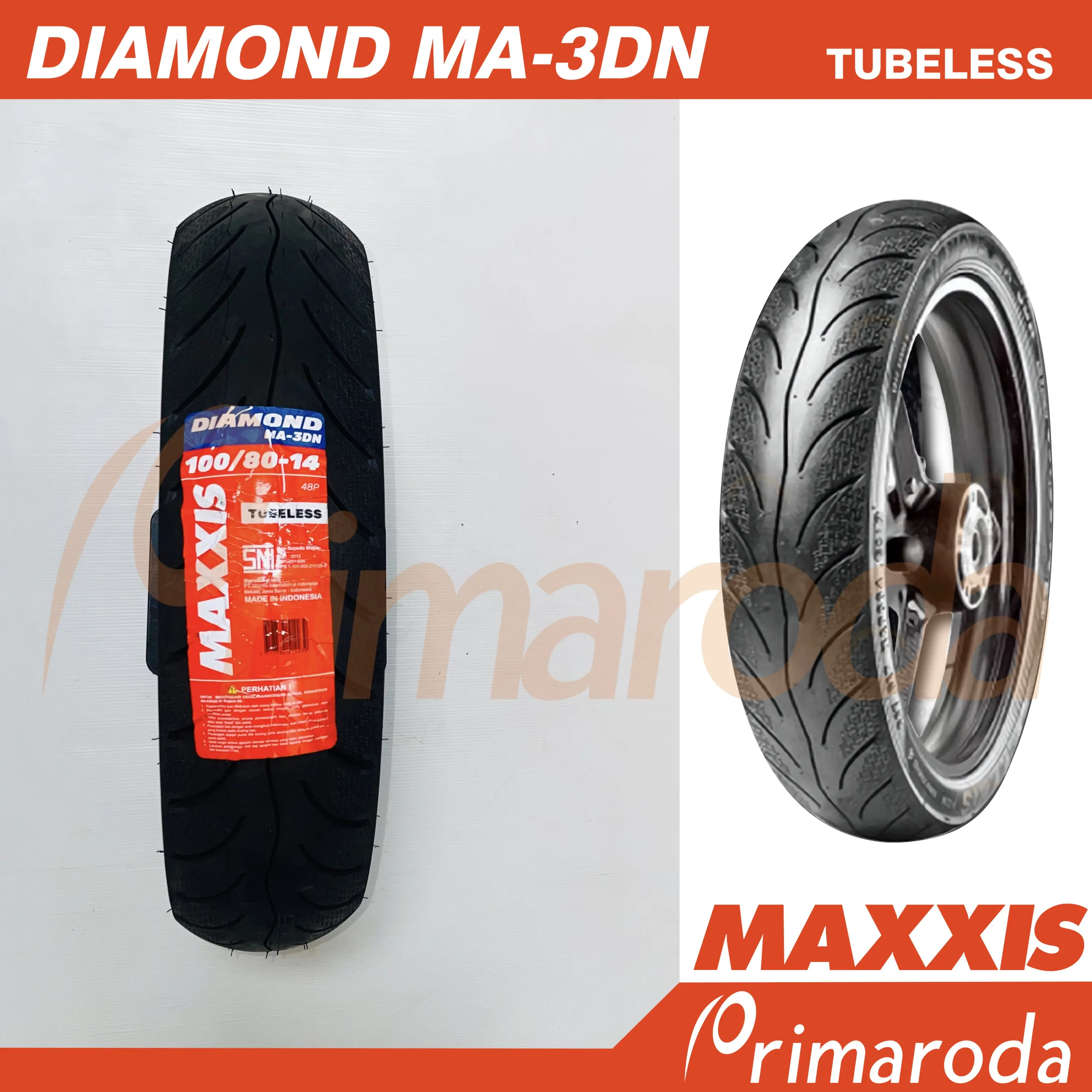 Ban motor MAXXIS Diamond MA-3DN 100/80 Ring 14 100/80-14 Tubeless