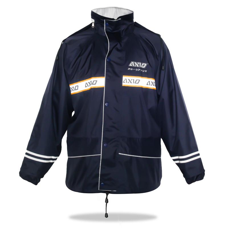 Jas Hujan Axio Navy Original Bahan Lebih Tebal Waterproof High Protection Biru 0