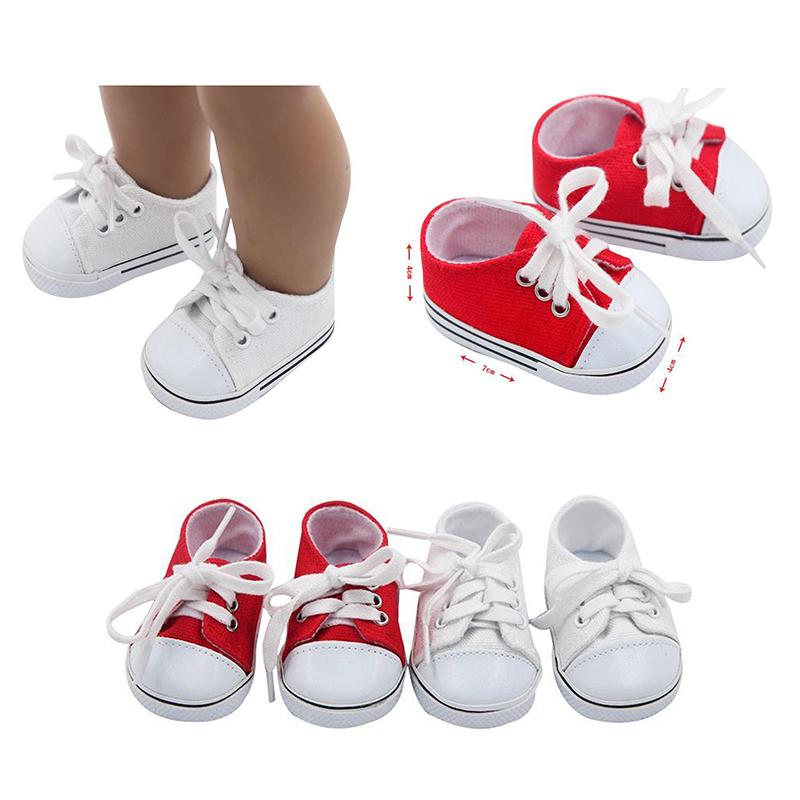 Product Introduction of Fashion Doll Canvas Shoes Sneakers Shoes For 43cm Baby Doll 18 inch Girl Dolls 10