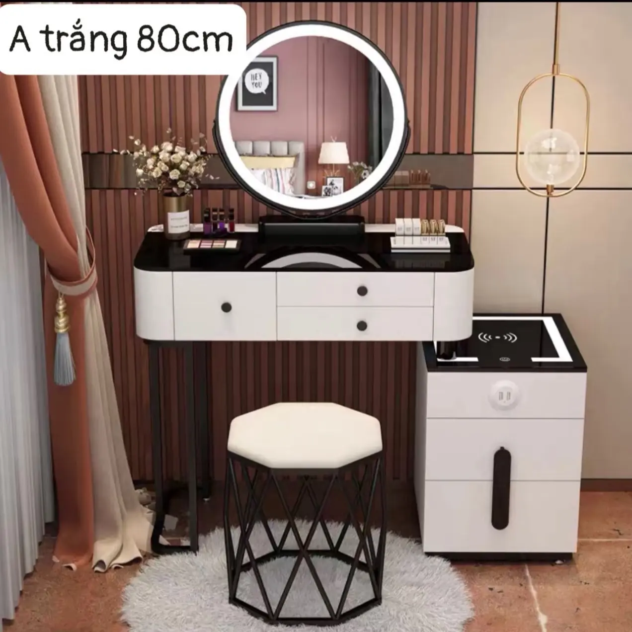 Bộ bàn trang điểm nhập khẩu mã A - 80cm