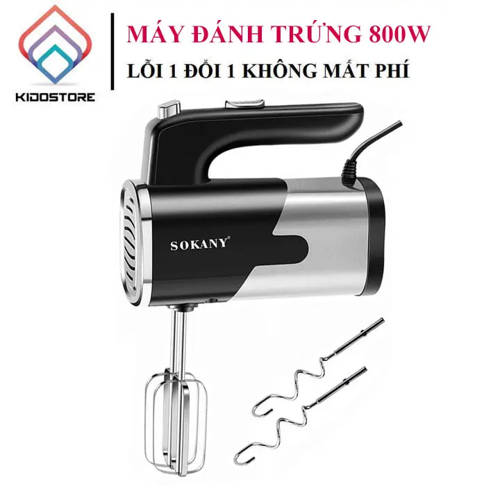 Máy đánh trứng cầm tay Sokany , có 5 tốc độ đánh được cả trứng và bột - Sokany 6621 [ Đổi mới 7 ngày tại nhà miễn phí , Bảo hành 12 tháng ]