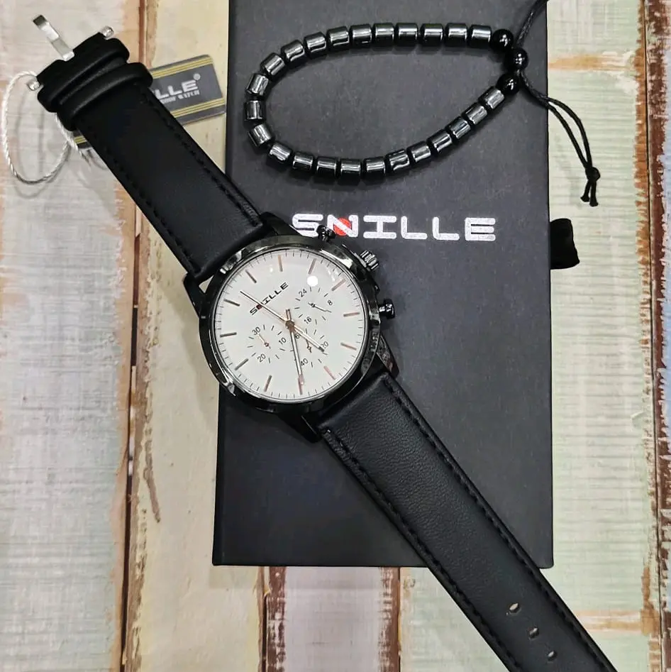 Jam Tangan Kulit Snile Original N1025