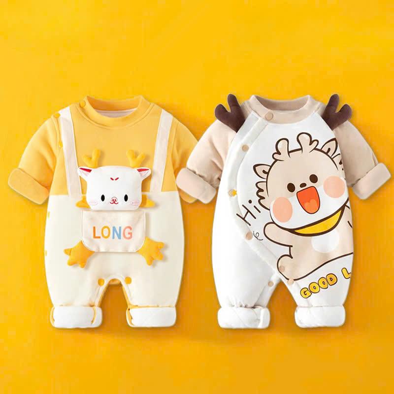 Bộ Liền Thân Nỉ Bông Hình Thú ấm áp. Bộ thu đông cho bé mẫu áo liền quần nhiều màu sắc dễ thương từ 0-12 tháng