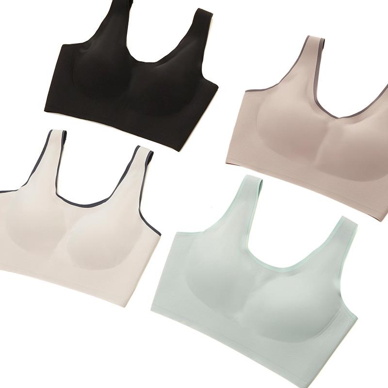 Sports Bra Women's Buckle Yoga Bra Large Size Sports Bra Seamless Yoga Bra 1