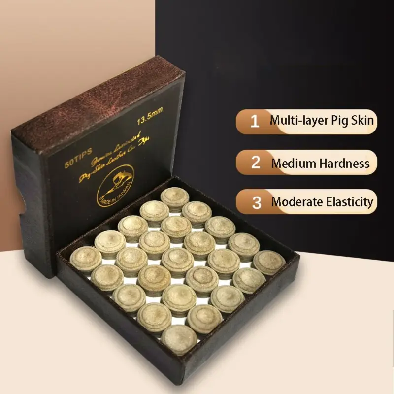 Đầu Bida, Chất Lượng Cao, Đàn Hồi Vừa Phải, Nhiều Lớp, Góc Dộ, Góc Dài Thông Thường, Bền, Làm Bằng Da Lợn, Thích Hợp Cho Đồ Dùng Bida 4
