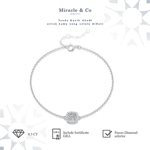 Gelang Square Shape moissanite Bracelet