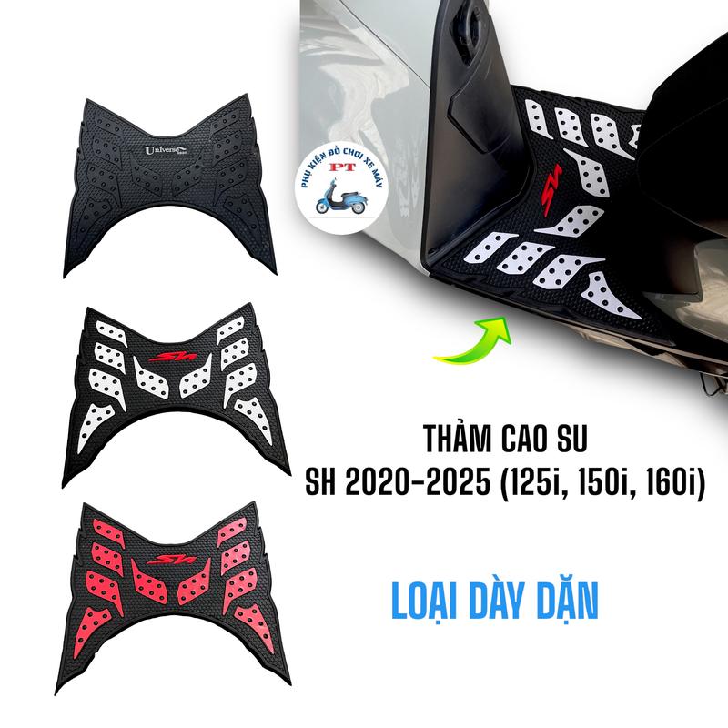 Thảm Chân Xe SH 2020 đến 2025 - Loại 125i / 150i / 160i - Lót Sàn, Lót Chân, Gác Chân Trước - Loại Cao Su Dày Đẹp - Phụ Kiện xe máy