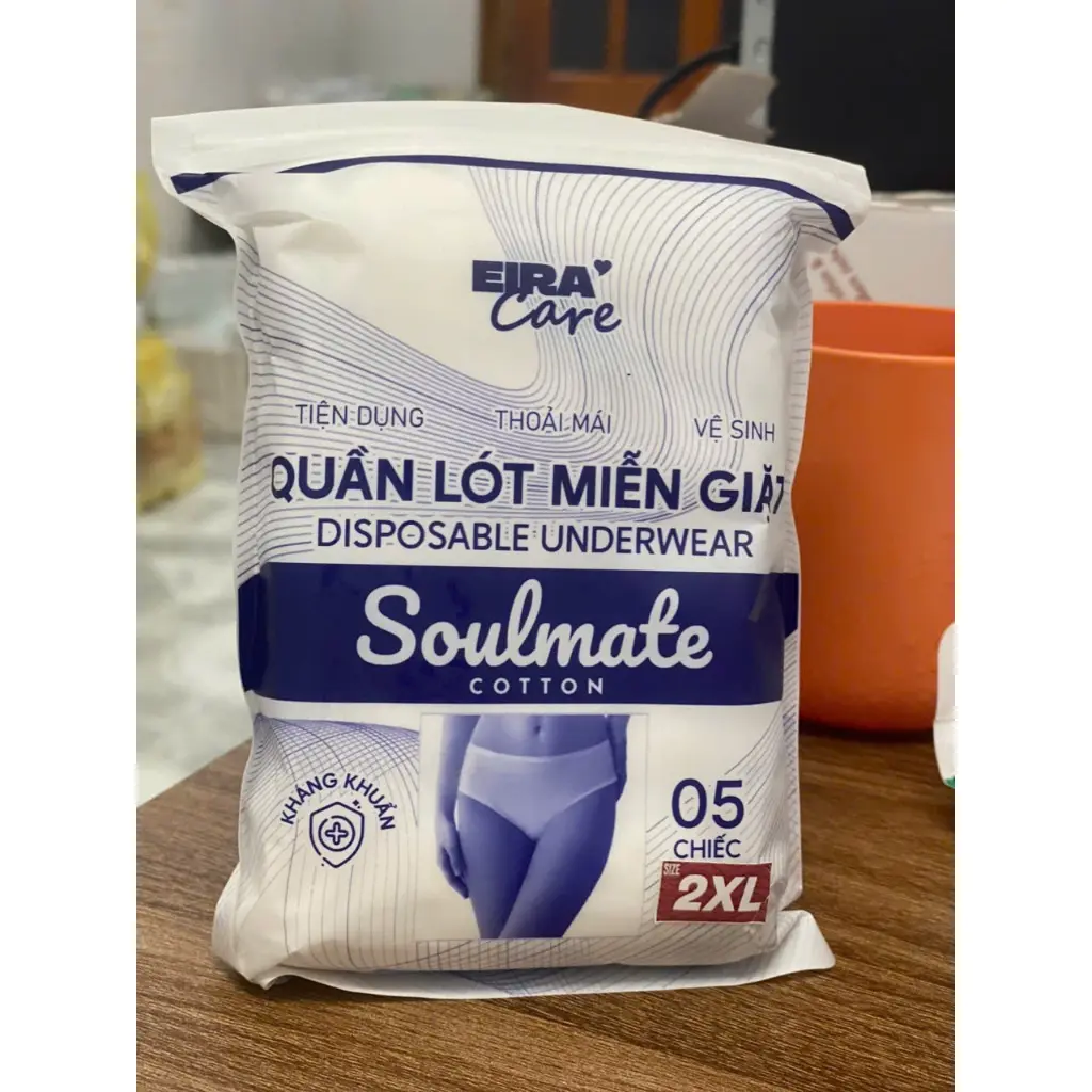 Set 5 chiếc quần lót giấy nữ cotton dùng 1 lần cho sau sinh đi du lịch