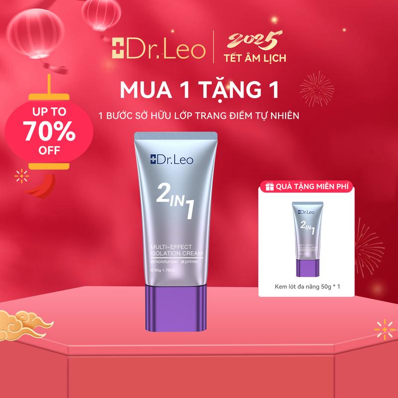 【MUA 1 TĂNG 1】 Dr.Leo Kem lót đa tác dụng 50g cho mọi loại da - Hỗ trợ dưỡng ẩm, làm sáng và trang điểm, Cosmetic, Mỹ Phẩm