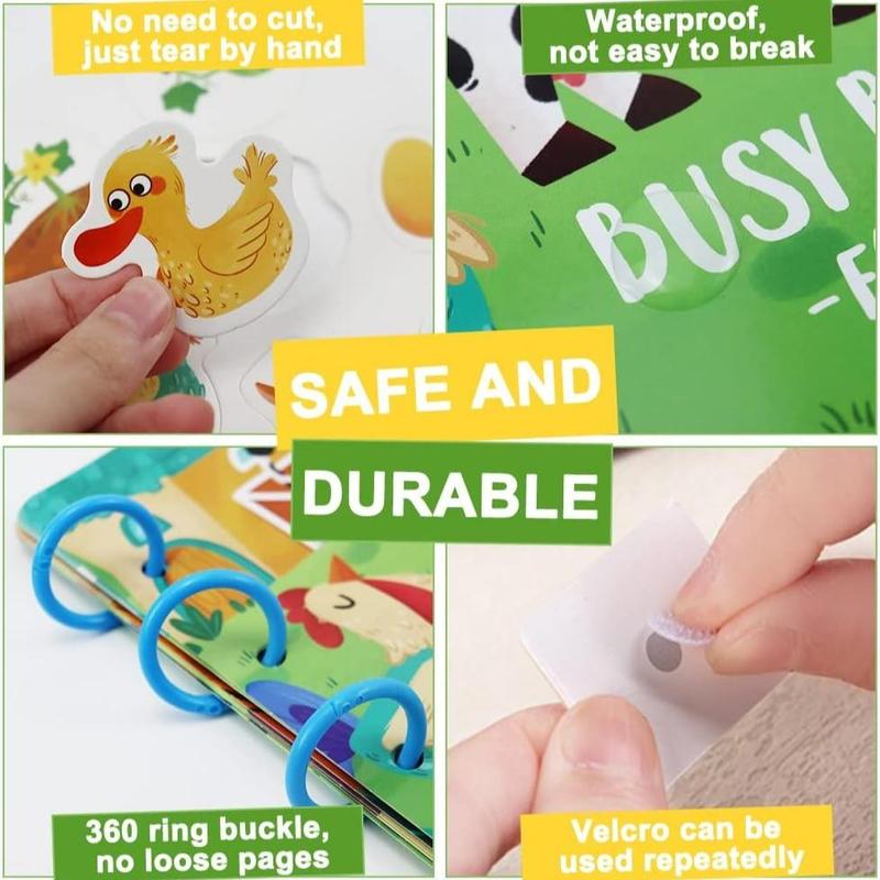 Product Introduction of Kid's Busy Book, 1 Count Preschool Learning Activities Book, Educational Learning Toy Book For Kids Toddlers 12