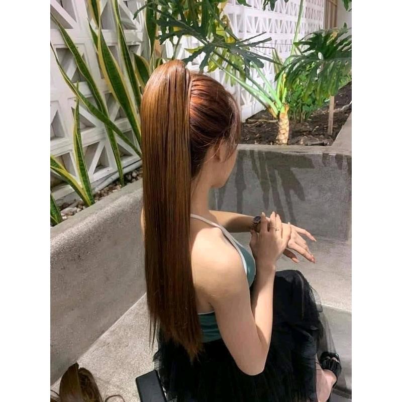 Tóc giả ngoặm thẳng dài 60cm_65cm  freeship 50k Ngoặm to thẳng cao cấp chịu nhiệt- hình thật nagi tóc  kẹp