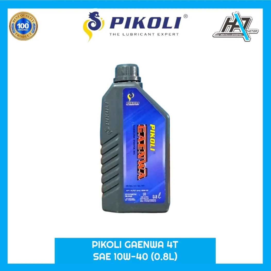 Oli mesin Pikoli Gaenwa 4T 10W-40 Synthetic Blend (0.8L)