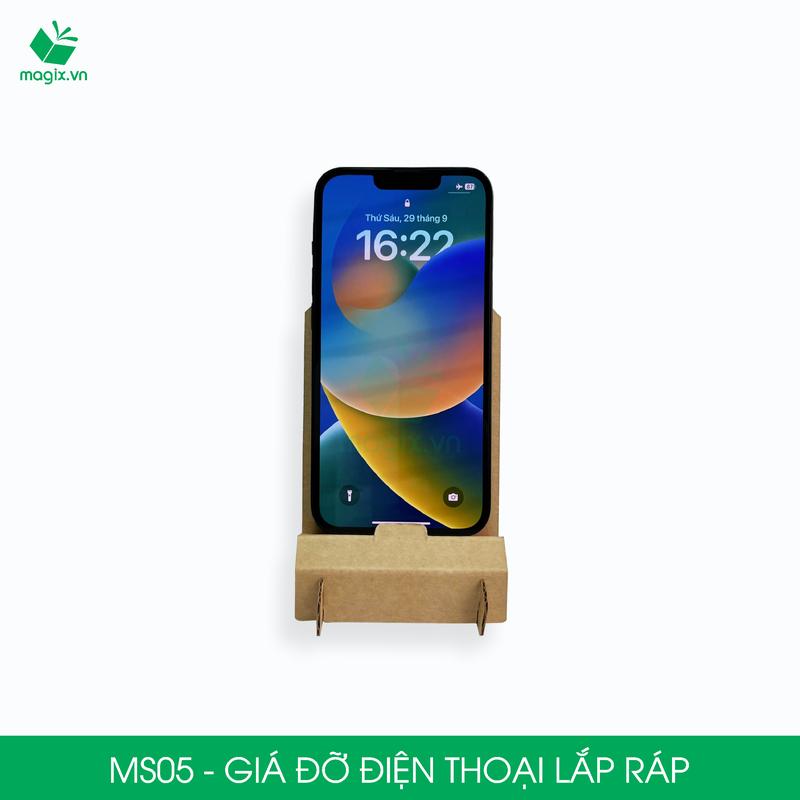 MS05 - Giá đỡ điện thoại, giá đỡ ipad, kệ máy tính bảng, kệ điện thoại lắp ráp bằng giấy siêu cứng