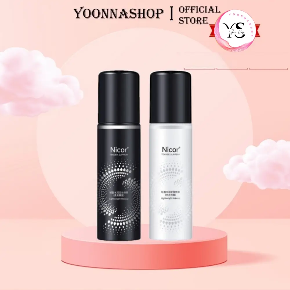 Xịt Khóa Trang Điểm Nicor 100ml – Giúp Giữ Lớp Make Up Lâu Hơn, Thiết Kế Bình Xịt Tiện Dụng, Hỗ Trợ Hoàn Thiện Lớp Makeup Tự Nhiên Dành Cho Mọi Loại Da