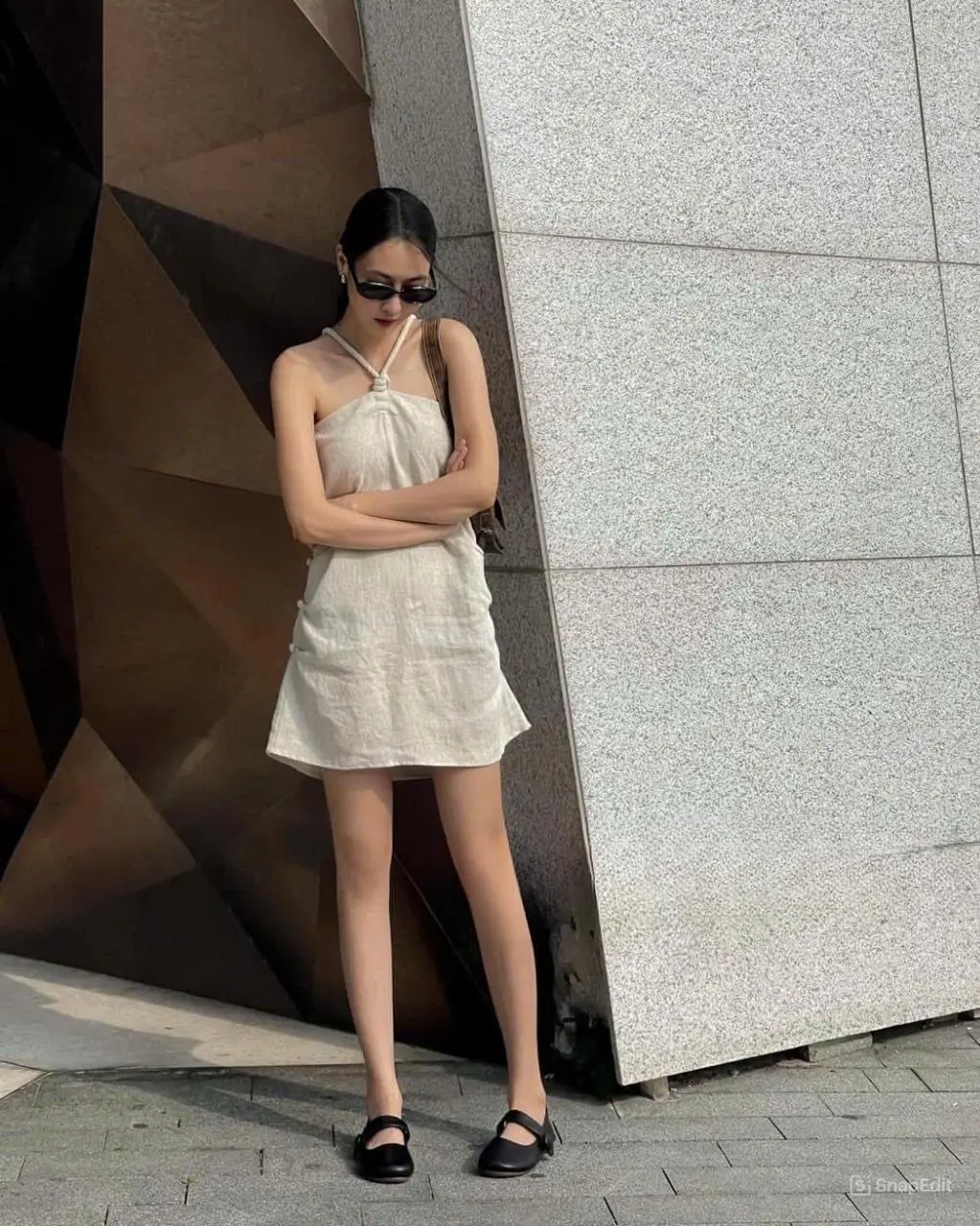 Váy thiết kế ByCENCI nữ chất liệu vải đũi xước cao cấp - Dress Voan Women