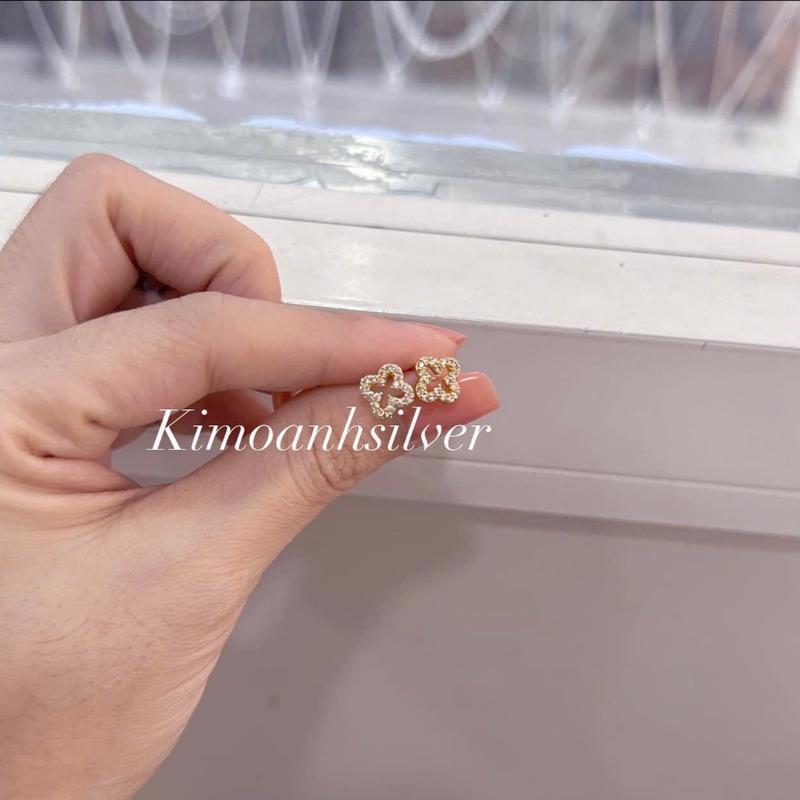 Bông tai cỏ 4 lá may mắn