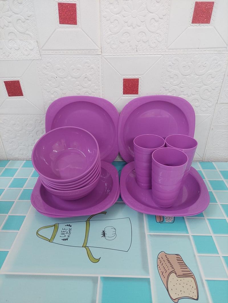 Product Introduction of PAKET HEMAT PIRING 6 + MANGKOK 6 + 3 GELAS ULIR Hijau Makan Kitchenware 3
