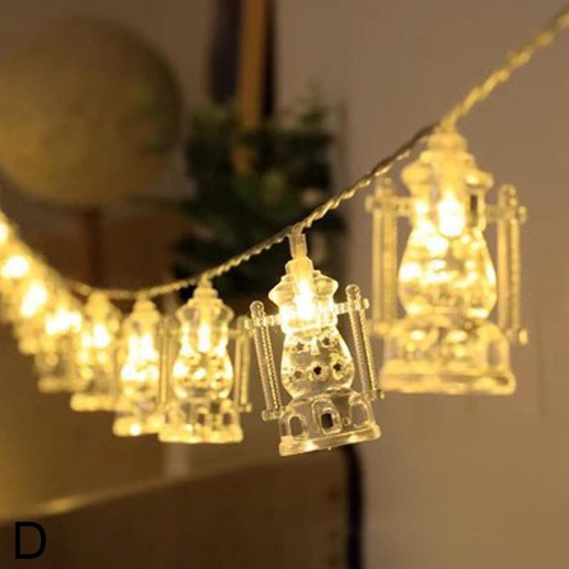 Product Introduction of Ramadan Festival Decorative Light String Moon Star Light String Castle Octagonal Star Led Atmosphere Decorative Light Lantern 33
