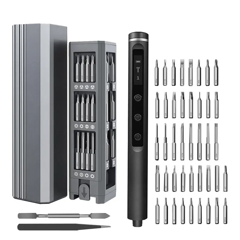 Mini Electric Screwdriver, Precision Electric Screwdriver with 42pcs Magnetic Bits, Suitable for Electronics Laptops Glasses Clocks 0