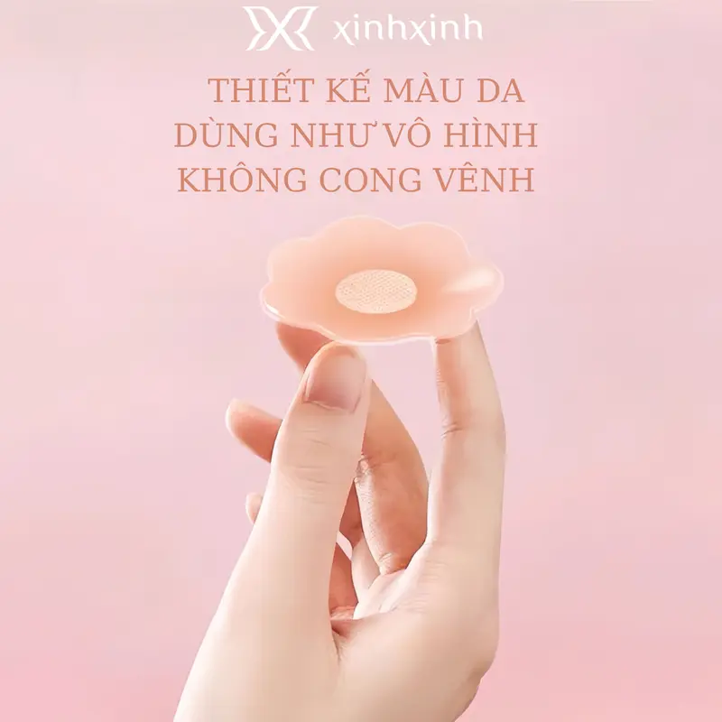 Hộp Miếng Dán Nhũ Hoa Silicon Tàng Hình Không Thấm Nước 7