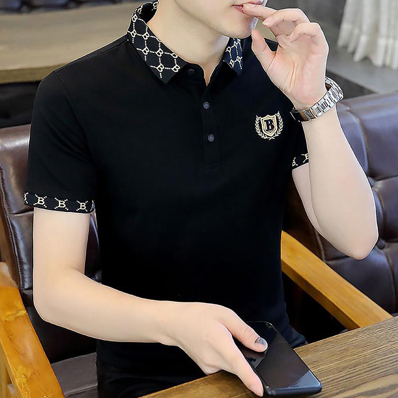 Áo Thun Polo Nam Cá Sâu Ngắn Tay Mùa Hè ECOLLECT Thêu Chữ BB Cao Cấp Phối Cổ Hoạ Tiết Ô Vuông - CD35