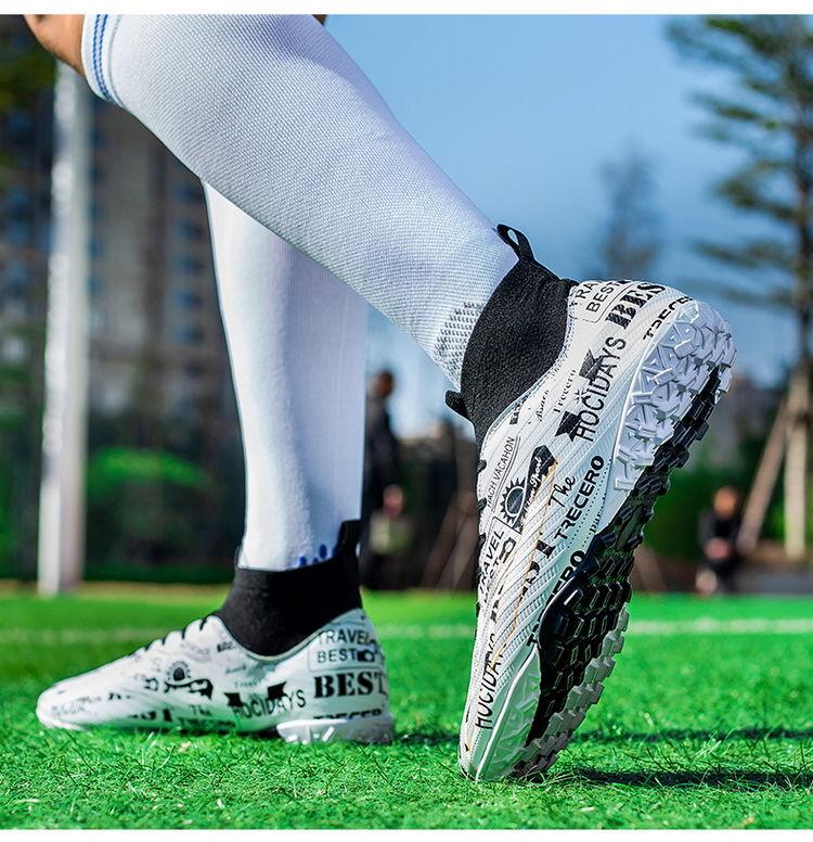 Product Introduction of Soccer Shoes Men's Adult Sports Soccer Shoes Long Broken Nail Training TF Boy Student Professional Short Studs Youth Sneakers 17