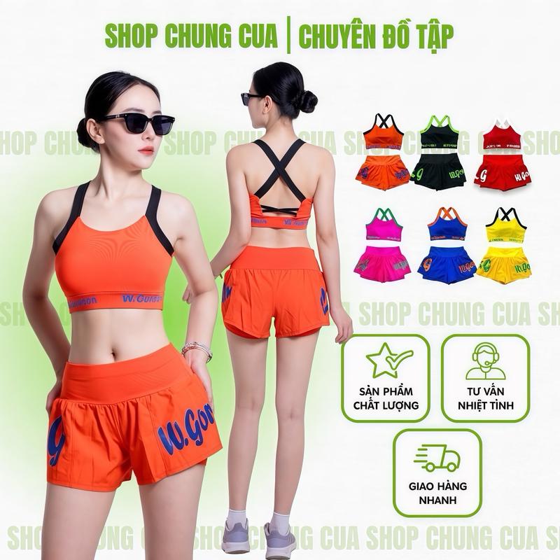 Bộ tập nữ áo bra + quần đùi 2 lớp, nhiều màu lựa chọn, Tập thể dục, chạy bộ, tập Gym, Aerobic, zumba, Shuffle dance, đồng phục tập thể dục, đồ tập nữ đẹp, set đồ tập, đồ tập aerobic đẹp, đồ tập aerobic nữ cao cấp, set tập aerobic cho nữ, Sport