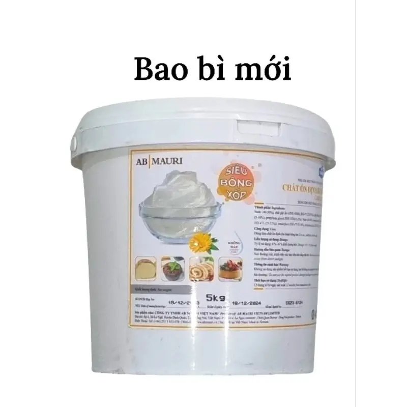 Chất ổn định bánh/SP Mauri không màu - Thùng 5kg tạo xốp, giữ ẩm và tươi lâu cho các loại bánh 0