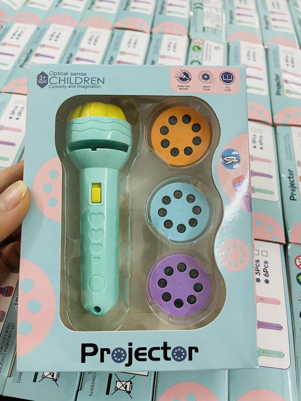 Đèn pin chiếu 80 hình ảnh động vật siêu nhân hoạt hình cho bé - Đồ chơi học tập và giải trí